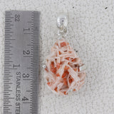 Vanadinite Crystal Silver Pendant