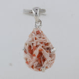 Vanadinite Crystal Silver Pendant