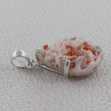 Vanadinite Crystal Silver Pendant