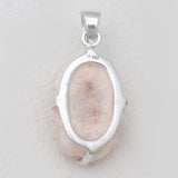 925 Sterling Silver Barite Morocco Druse Pendants