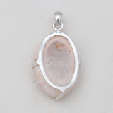925 Sterling Silver Barite Morocco Druse Pendants