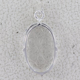 Carving Crystal Silver Pendant