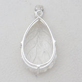 Carving Crystal Silver Pendants
