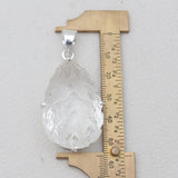 Carving Crystal Silver Pendants