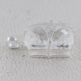 Carving Crystal Silver Pendant