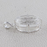 Carving Crystal Silver Pendant