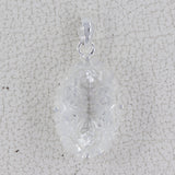 Carving Crystal Silver Pendant