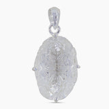 Carving Crystal Silver Pendant