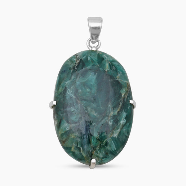 925 Sterling Silver Green Kyanite Pendants