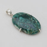 925 Sterling Silver Green Kyanite Pendants
