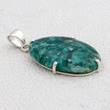 925 Starling Silver Green Kyanite Pendant