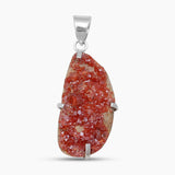 Vanadinite Druse Silver Pendants
