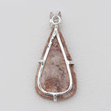 Vanadinite Druse Silver Pendants