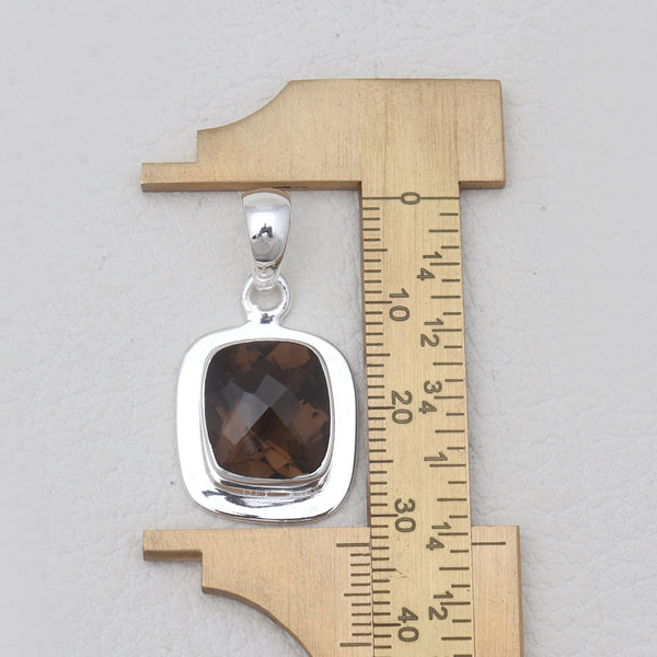 Smoky Quartz Silver Pendants