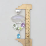 Rainbow Moonstone Silver Pendants