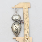 925 Sterling Silver Pyrite Pendants