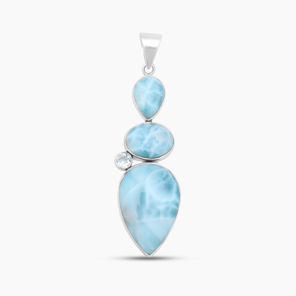 925 Sterling Silver Larimar Pendants