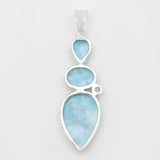 925 Sterling Silver Larimar Pendants