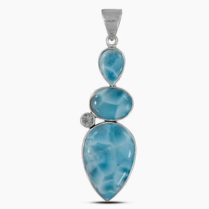 925 Sterling Silver Larimar Pendants