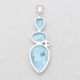 925 Sterling Silver Larimar Pendants