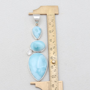 925 Sterling Silver Larimar Pendants