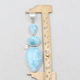 925 Sterling Silver Larimar Pendants