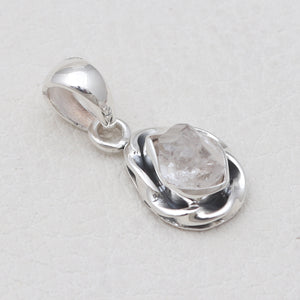 925 Sterling Silver Herkimer Quartz Pendants
