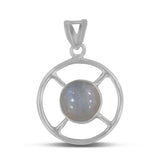 Pectolite Pearl Silver Pendant