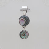 925 Sterling Silver Abalone Shell Pendants