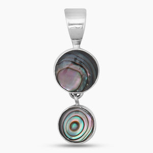 925 Sterling Silver Abalone Shell Pendants