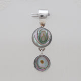 925 Sterling Silver Abalone Shell Pendants