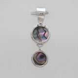 925 Sterling Silver Abalone Shell Pendants