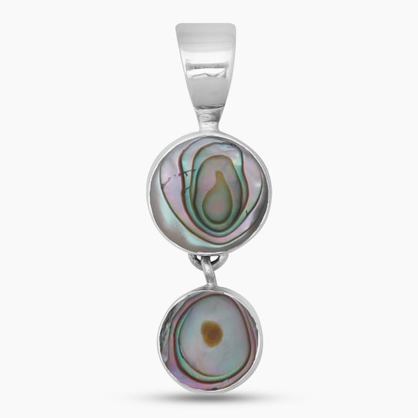 925 Sterling Silver Abalone Shell Pendants