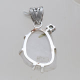 925 Sterling Silver Tourmalinated Quartz Pendants