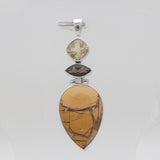Brecciated Mookaite Silver Pendants