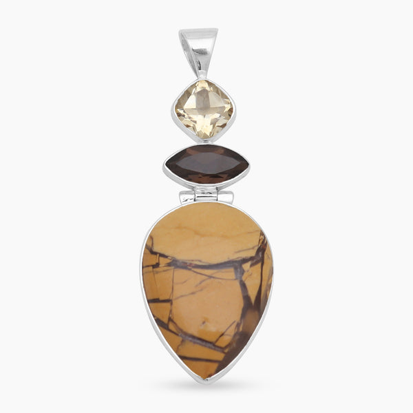 Brecciated Mookaite Silver Pendants