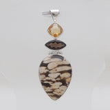Peanut Wood Jasper Silver Pendants
