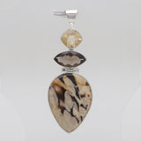 Peanut Wood Jasper Silver Pendants