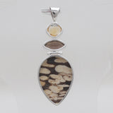 Peanut Wood Jasper Silver Pendants
