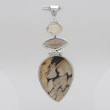 Peanut Wood Jasper Silver Pendants