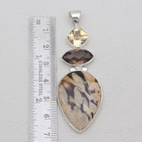 Peanut Wood Jasper Silver Pendants
