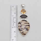 Peanut Wood Jasper Silver Pendants