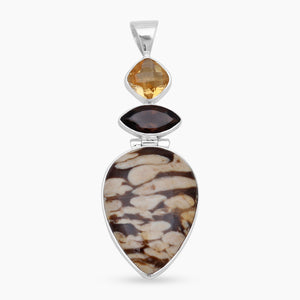 Peanut Wood Jasper Silver Pendants