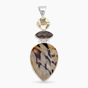 Peanut Wood Jasper Silver Pendants