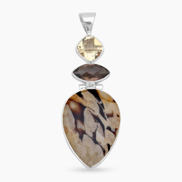 Peanut Wood Jasper Silver Pendants