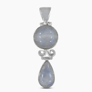 Rainbow Moonstone Silver Pendants