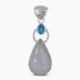 Rainbow Moonstone Silver Pendants
