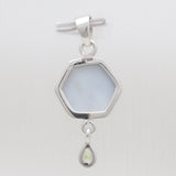 925 Sterling Silver Abalone Shell Pendants