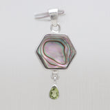 925 Sterling Silver Abalone Shell Pendants