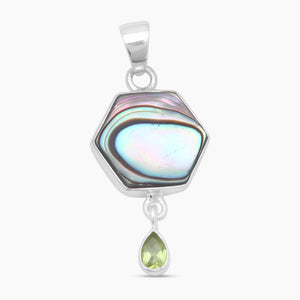 925 Sterling Silver Abalone Shell Pendants